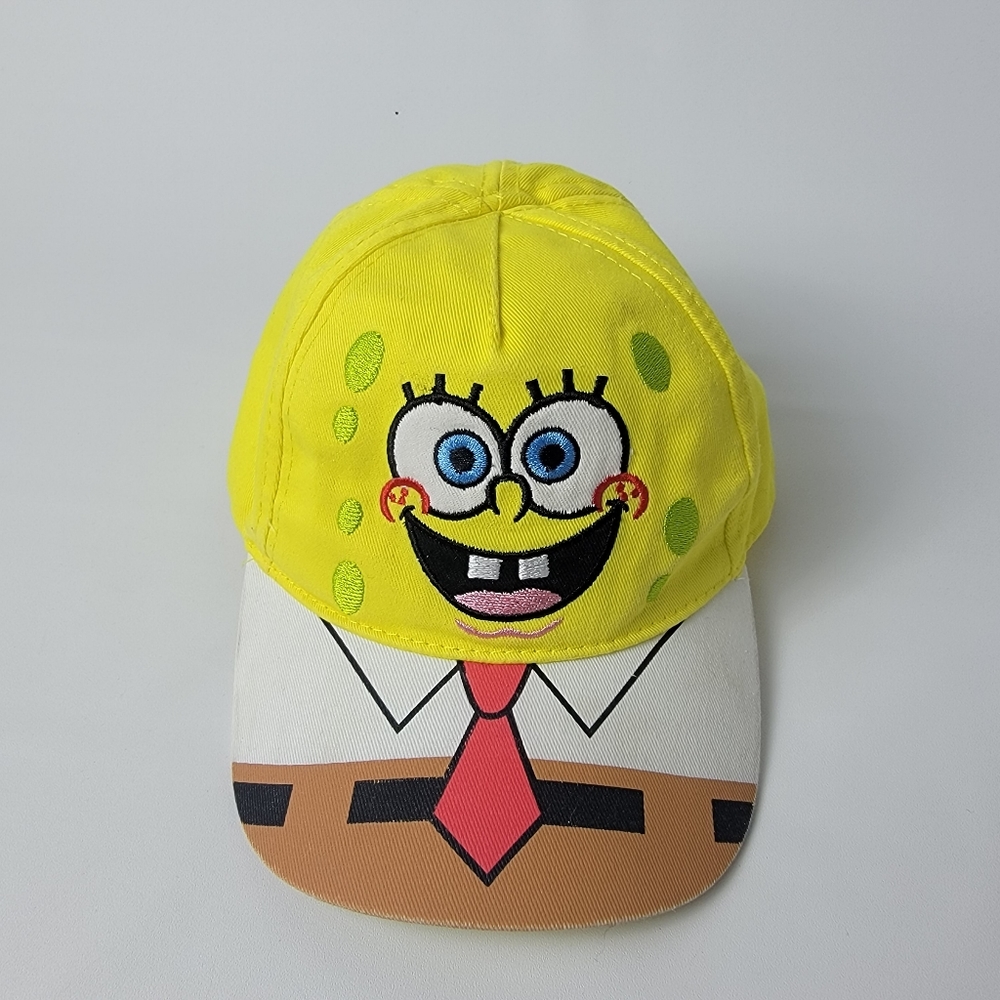 Spongebob Kids Squarepants Yellow Adjustable Hat Cap Baseball Nickelodeon.